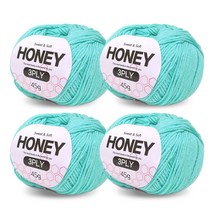 니뜨 허니 3ply 뜨개실 45g x 4p + 무료 도안 세트, 36 에메랄드