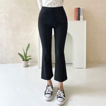 잘빠진 여성용 3단 기장별 밴딩 세미 부츠컷 팬츠 숏