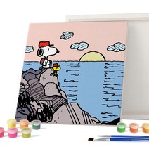 아이러브페인팅 피너츠 DIY PAINTING 25 x 25 cm, 스누피 해돋이