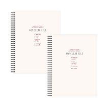 톡톡팬시 A4 스프링 클리어 파일 40p, 아이보리, 2개