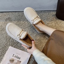 에이홉 여성용 레더 털 단화