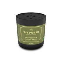 큐브온 차량용 방향제 발향기 + 편백순향 카트리지 세트 블랙, 1세트, 기타향
