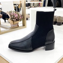 탠디 X21506 BLACK 여성 니트스판 앵클부츠 4cm 미셸by탠디 TW120LA