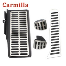 carmilla 스포츠 연료 브레이크 패드 클러치 페달 커버 폭스 바겐 비틀 제타 mk6 2011-2017 액세서리 용 발 받침대 페달, 쉬지 않고, 폭스바겐
