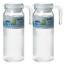 코멕스 엠보싱 유리물병 원형 1.1L X 2개