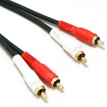 케이블마트 국산 고급형 오디오케이블 젠더 XLR TRS RCA 앰프 믹서기 마이크선, 1.5m, HA02 2RCA 고급