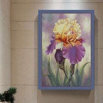 세계명화 DIY 보석십자수 십자수 자수 거실 세계명화 유화 해아이-96189, 순면실소체크2겹75X105CM풀자수프린트