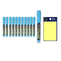 동아 블랙보드마카 12p + 투코비 스티키 메모패드 세트, sky, 4세트