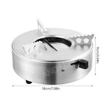 미니 버너 캠핑 고체 연료 스토브 스테인레스 스틸 알코올 야외 하이킹 도구, 18cm