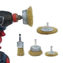 오늘의철물 쇠브러쉬 5P 세트 전동 드릴용 철브러쉬, 단품