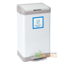 스틸분리휴지통100L 일반 화이트칼라 450x320x800, 상세설명 참조, 재활용