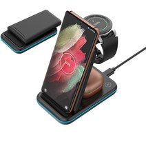 Mankiw맨큐 Z8A 3in1 무선충전기, 블랙(갤럭시워치)