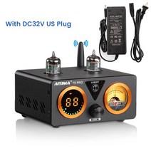 진공관 오디오 앰프 t9 pro 스테레오 증폭기 블루투스 5.1 qcc3031 aptx usb dac coax opt hifi 홈 디지털 vu 미터 100w, t9 프로 32v 미국