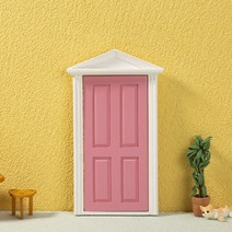우편수취함 우편함 다세대 고충처리함 벽걸이조하우스 1:12 인형집 미니어처 문 빈티지 나무 DIY 액세서리, 04 Pink
