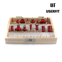 유저핏 목공용 트리머 비트세트 15pcs 루타날 홈파기날, 1개