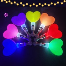 도매파티 야광 LED 파티 용품, 1개, 21-3 LED 미니 하트 응원봉 핑크_GCU50