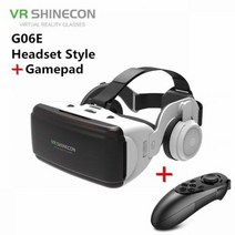 게임 가상현실 VR 오리지널 VR 가상 현실 3D 안경 박스 스테레오 VR 구글 카드보드 헤드셋 헬멧 IOS 안드, CHINA, G06E add gamepad