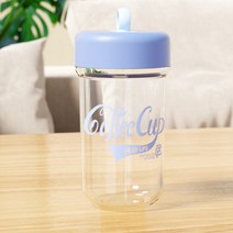 MITURIA 투명 리유저블 컵 텀블러 450ml, 퍼플