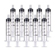 강화마루보수 벽지 깨진타일 보수 10pc 1ml-10ml 바늘 플라스틱 주사기 인젝터 용 새끼 영양소 주사기 측정 잉크 카트리지 애완 동물 고양이 피더, 5ml