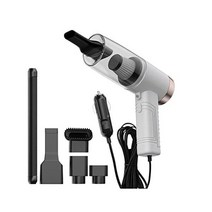 SSIJK 차 진공 청소기를 위한 적응된 강한 흡입 축축한 아로마테라피 정화 LED 램프 점화 4500pa 각종 흡입 헤드 (Color : White), 하얀색