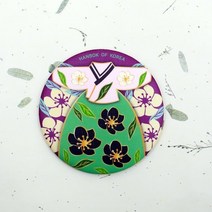 킴스미 한복 손거울, 1개, 매화(퍼플)