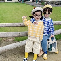 앨리홈 웨하스체크가디건