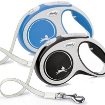 플렉시 대형견 자동리드줄 더뉴컴포트 테이프타입 L, 블랙 8m