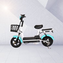 전동 스쿠터 전기 자전거 이륜 배터리 출퇴근 바이크 배달용, 블루 95km