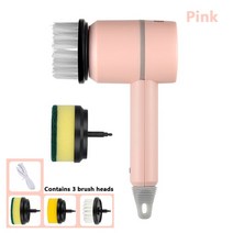 자동청소어항 어항청소기 집똥기 사이펀 스크랩퍼 전기 청소 브러시 ​​usb 충전식 자동 무선 주방 식기 세척 브러시 욕조 타일 전문 청소, 분홍색, 분홍색
