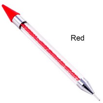 DIY 공예용품 장식품 폼폼 리본 Oleeya-DIY 크리스탈 펜 라인석 보석 따기 왁스 연필 피커 의류 장식, 12 Red