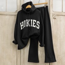 오키스 기모 루즈핏 박스 후드티 밴딩 부츠컷 레깅스 상하의 세트