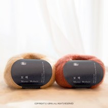 [바보사랑] 모락 모헤어/슈퍼 키드 모헤어 멀버리 실크 겨울실, 색상:344.카멜, 상세 설명 참조