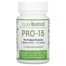 하이퍼바이오틱스 프로-15 프로바이오틱 50억 CFU 60정 Hyperbiotics PRO-15 The Perfect Probiotic 5 Billion 0