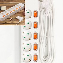 4.5M 6구 안전 멀티탭(개별스위치) 자취방필수템 자취집들이선물