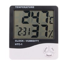 디지털 온습도계 92X95MM 스탠드 온도습도계 온도계 습도계 시계겸용