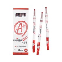 보성 다이아몬드 채점용 색연필 빨강 1타 샤프식