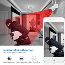 홈캠 펫cctvBESDER-5mp IPCamera Wifi 야외 Ai 인간 감지 오디오 무선 카메라 1080P HD 컬러 적외선 야간, 01 2MP NO Card_02 미국 플러그