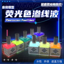 QW모델 UV 형광 수성 메탈릭 패널라인 엑센트 액센트 먹선 도료, [Q06001] 베이스／클리너 45ml