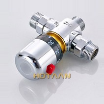 자동온도조절기 Quanlity DN15(G1/2) 황동 자동 온도 조절 혼합 밸브 제어 태양 에너지 파이프, 한개옵션0