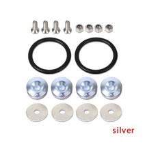 문콕 범퍼 가드 JDM 퀵 릴리스 패스너 프론트 범퍼 리어 트렁크 해치 뚜껑에 이상적, silver