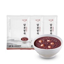 [TG006] 로뎀푸드 서울마님죽 달콤팥죽 500g 3팩 SET (옹심이 미포함), 1세트