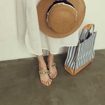 비즈장식 여성 쪼리 샌들 4cm