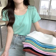 HQINT 여성 봄티 오버핏 긴팔티셔츠 빅사이즈 심플 여자 티셔츠 티셔츠긴팔 긴팔티 봄 베이직 데일리 기본티 ZB-212507