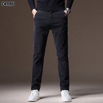 DFMEI 캐주얼 팬츠 남 소프트 체크 슬림 일자 봄가을 남자 팬츠 스판 남자 팬츠
