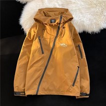 couyor 아웃도어 바람막이 방수자켓 트렌치코트 남성 루즈핏 후드 코트 야상 카고 등산복 점퍼