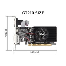 데스크탑 PC 그래픽 카드 PCI-express2.0 16X 컴퓨터 1GB DDR3 HDMI 호환 VGA + 저소음 노트북, 02 GT210
