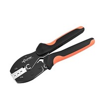 KF CPTEC 압착 공구 세트 9PCS - 래칫 와이어 압착기 - 열 수축용 빠른 교환 턱 개방 배럴 절연된 전기 커넥터，절연 및 비절연 페룰 MC4 커넥터, Crimper for Solar Plug Connect