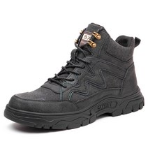 중등산화 발목 가성비등산화새로운 작업 부츠 안전 강철 발가락 신발 남자 보호 스니커즈 안티 스매쉬 방지