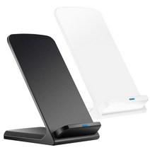 15W 초고속 급속 무선충전기 거치대, 화이트, 1개