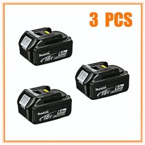 마끼다 makita 전동 공구 배터리 18vrc 기 18v bl1830 bl1430 bl1860 bl1890 도구 전원 기 usb prot 18vrf 3a 6a 호환, 6.0ah-3개